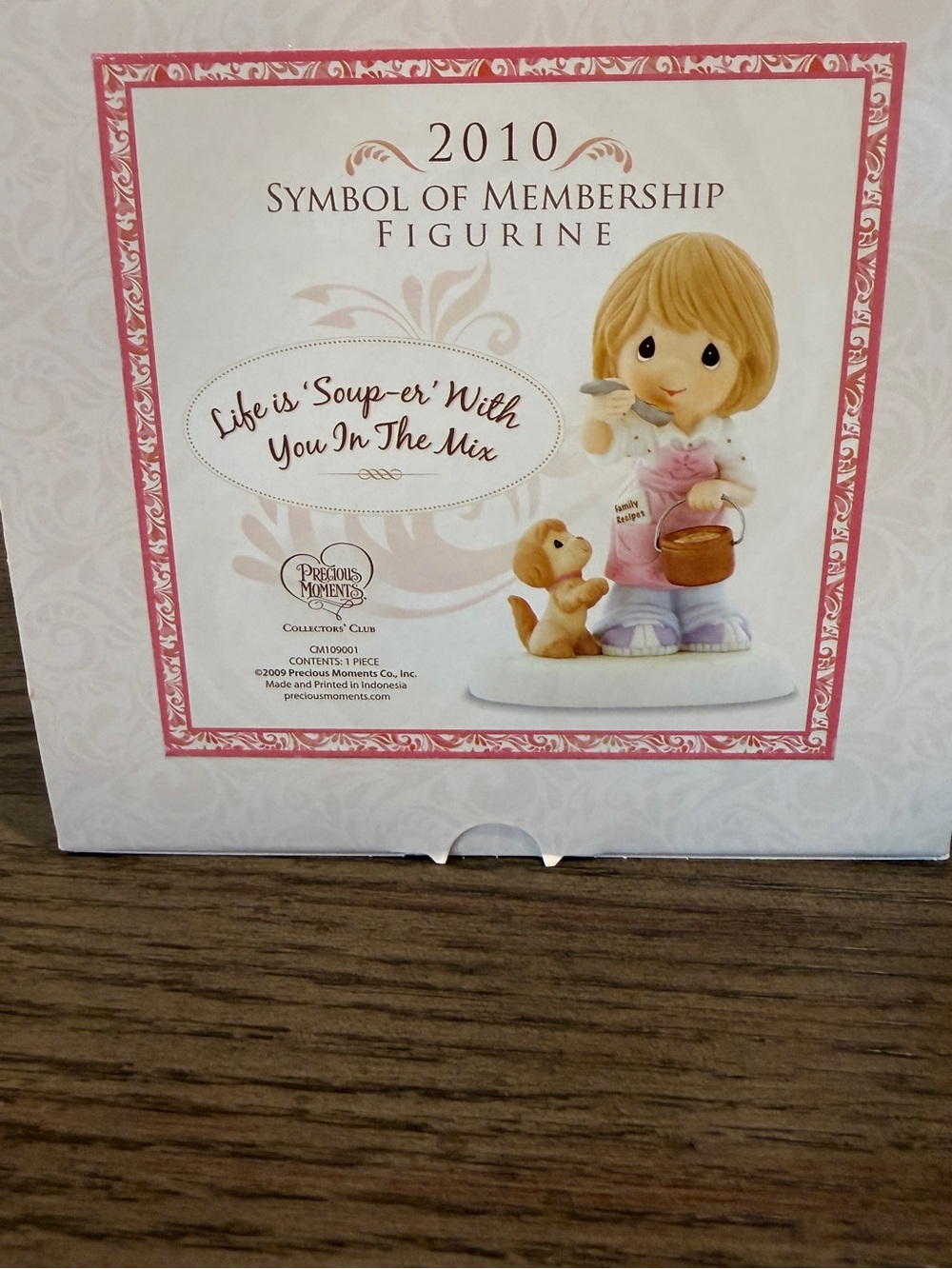Precious Moments Pink and Cream 'Life is Soup-er With You' Figurine Boxed Art